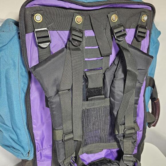Vintage The North Face Internal Frame Purple Travel Luggage Convertible Backpack - Picture 7 of 15